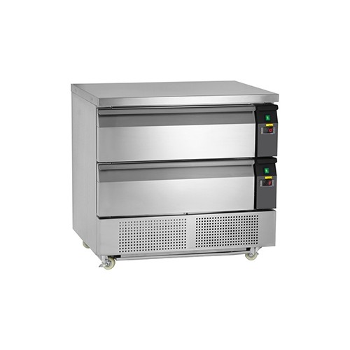 Koelwerkbank KTKC 2-2 afm. 905x700x865mm. 230v/540w Nordcap