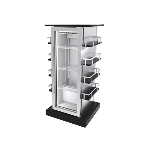 Koelkast met glazen deur CC 90 afm. 565x540x1180mm. 230v/170w Nordcap