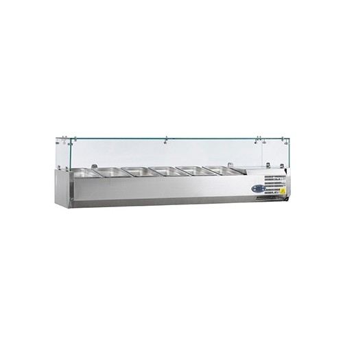 Opzetkoelvitrine PA 13-150 afm. 1500x395x435mm. 230v/110w Nordcap