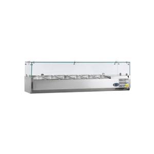 Opzetkoelvitrine PA 13-150 afm. 1500x395x435mm. 230v/110w Nordcap