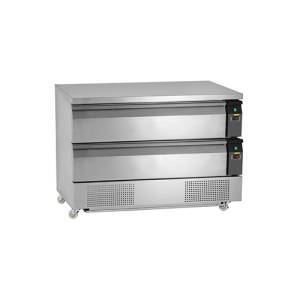 Établi réfrigéré à 2 tiroirs KTKC 2-3, dimensions 1230 x 700 x 860 mm. 230 V / 540 W Nordcap