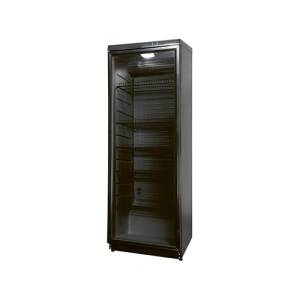 Koelkast met glazen deur CD 350 afm. 600x600x1730mm. zwart Nordcap