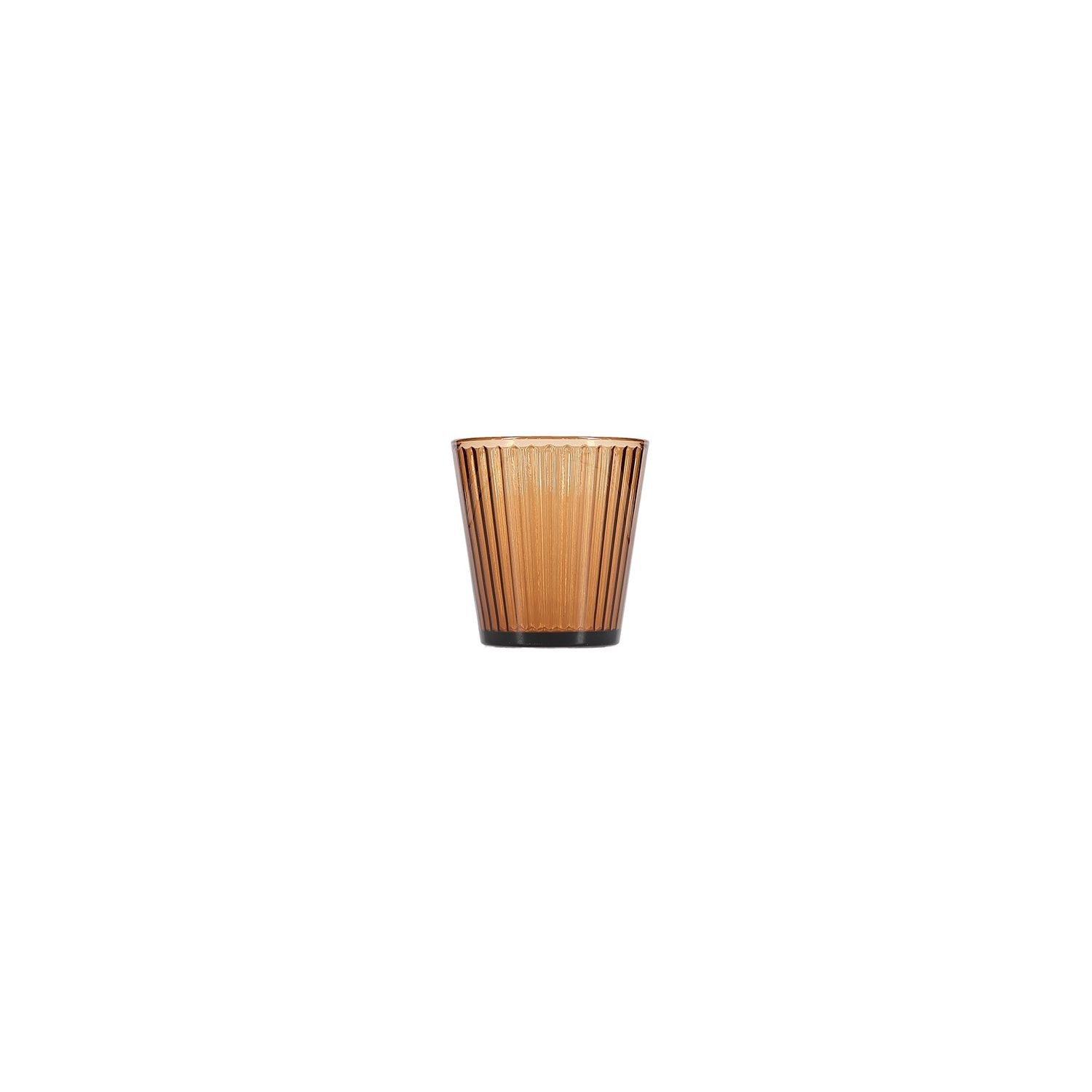 Glas 27cl amber Luz - set à 4 stuks