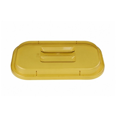 Deksel tbv schaal Metro afm. 30x17x3,3cm. kleur amber Hotplast. temperatuur +140 °c.