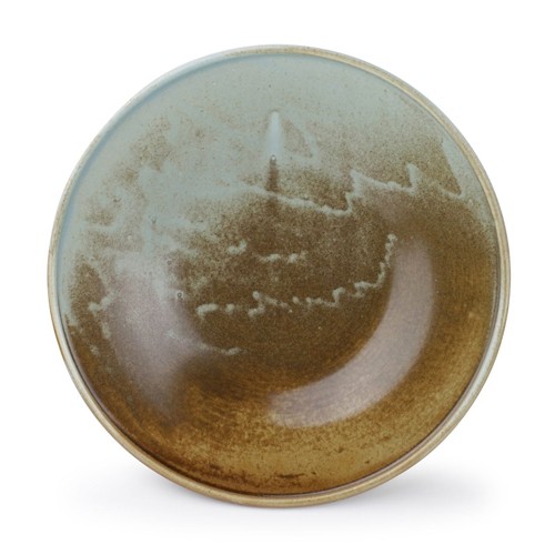 Serveerschaal afm. 30,5x4,5cm. bruin en groen Escura F2D