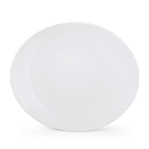 Plat bord diam. 30,5x26cm. ovaal wit Appetite BonBistro