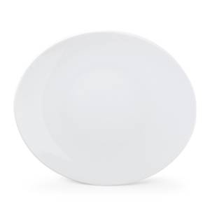 Flacher Teller, Durchmesser 30,5 x 26 cm, oval, weiß, Appetite BonBistro