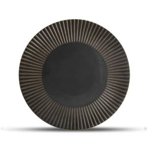 Bord diam. 27,5cm. gestreept zilver Brass F2D