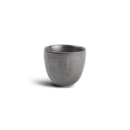 Kop inh. 15cl. gestreept zilver Brass F2D
