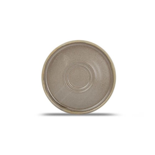 Schotel diam. 14cm. hgt 1,5cm. voor kop inh. 8/14cl. bruin Structo F2D