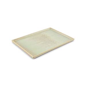 Serveerschaal afm. 28,5x20x1,5cm. Structo Turquoise F2D