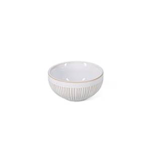 Schale, Durchmesser 8,5 cm, Höhe 4 cm, gestreiftes weißes Messing F2D