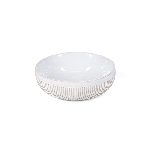 Kom diam. 15,5cm. hgt. 5cm. gestreept wit Brass F2D