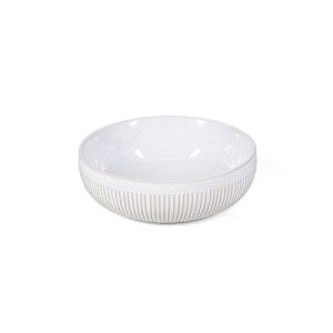 Kom diam. 15,5cm. hgt. 5cm. gestreept wit Brass F2D
