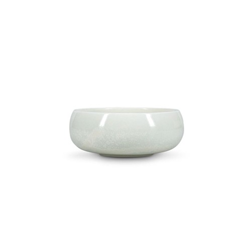 Bowl diam. 12cm. hgt 5cm. spherical shape frost white Ceres F2D