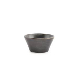 Bowl diam. 8cm. hgt. 4cm. conical black Line F2D