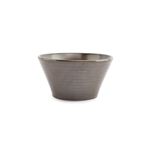 Kom diam. 15cm. hgt. 8cm. conisch zwart Line F2D