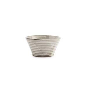 Kom diam. 10cm. hgt. 5cm. conisch grijs Line F2D