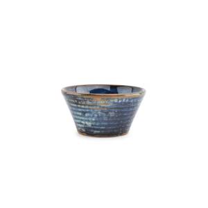 Kom diam. 10cm. hgt. 5cm. conisch blauw Line F2D
