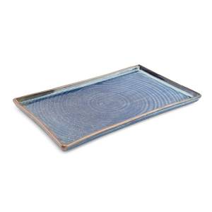 Bord plat afm. 33x20cm. blauw Line F2D