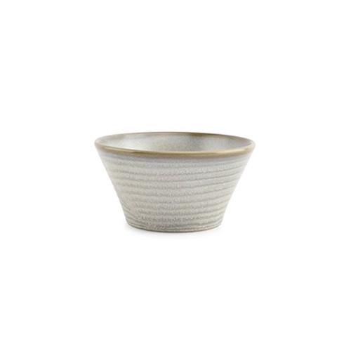 Kom diam. 13cm. hgt. 6,5cm. conisch groen Line F2D