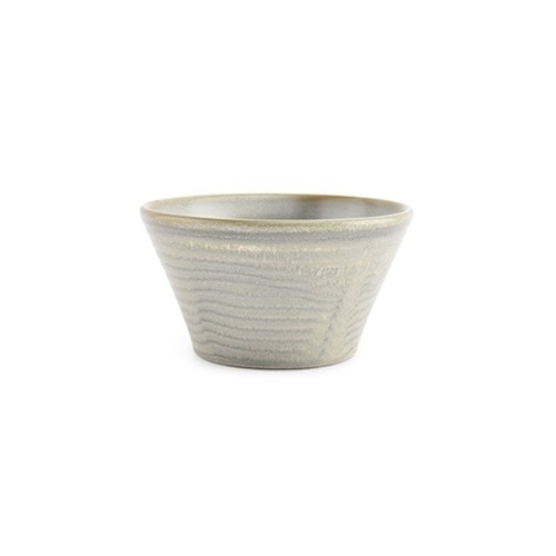 Kom diam. 15cm. hgt. 8cm. conisch groen Line F2D