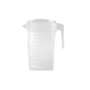 Wasserkrug mit Deckel, 1 Liter, transparenter Kunststoff