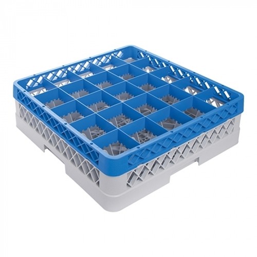 Vaatwaskorf tbv voetglazen  M/1 opzetrand 25-vaks | Ø 89 mm | H. 118 mm  CaterRacks