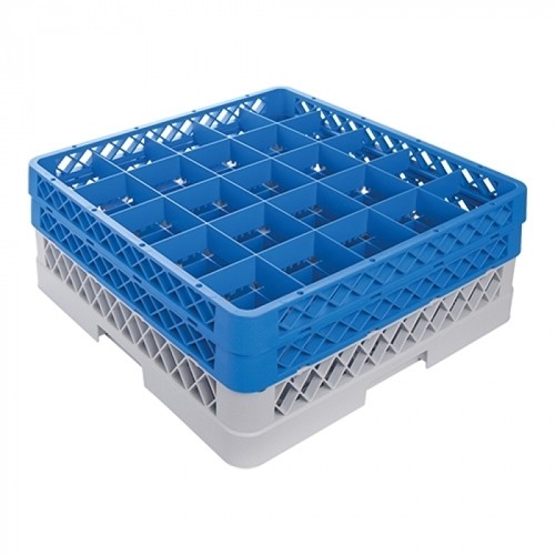 Vaatwaskorf tbv voetglazen  M/2 opzetrand 25-vaks | Ø 89 mm | H. 160 mm  CaterRacks