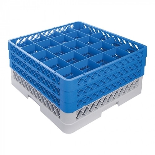 Vaatwaskorf tbv voetglazen M/3 opzetrand 25-vaks | Ø 89 mm | H. 200 mm CaterRacks