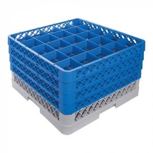 Dishwasher basket for foot glasses M/4 top edge 25 compartments | Ø 89 mm | H. 240 mm CaterRacks