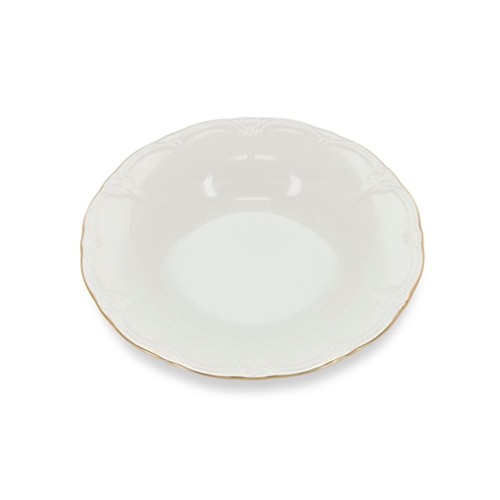 Bord diep diam. 23,5/14cm. hgt. 4cm. met gouden rand Retro BonBistro
