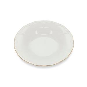 Bord diep diam. 23,5/14cm. hgt. 4cm. met gouden rand Retro BonBistro