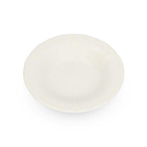 Bord diep diam. 23,5/14cm. hgt. 4cm. ivoor Retro BonBistro