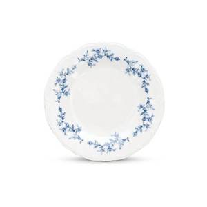 Bord plat diam. 20,5cm. blauw flower Retro BonBistro