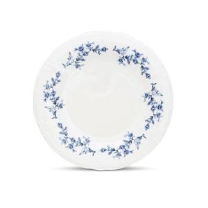 Bord plat diam. 27cm. blauw flower Retro BonBistro