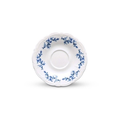 Mokkaschotel diam. 14cm. blauw flower Retro BonBistro