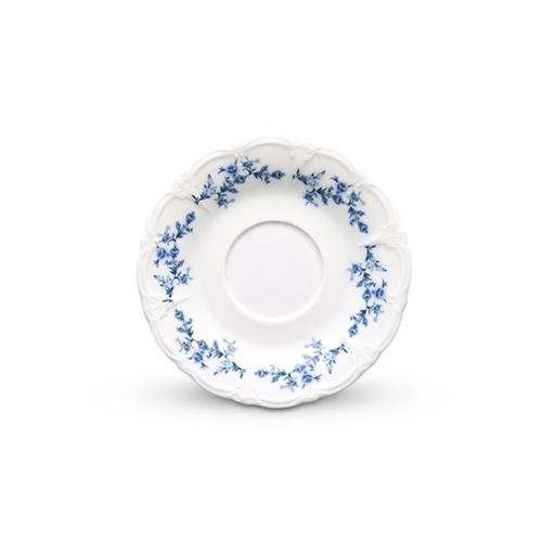 Schotel diam. 16,5cm. blauw flower Retro BonBistro