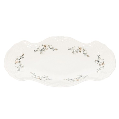 Serveerschaal afm. 39x25cm. flower Retro BonBistro