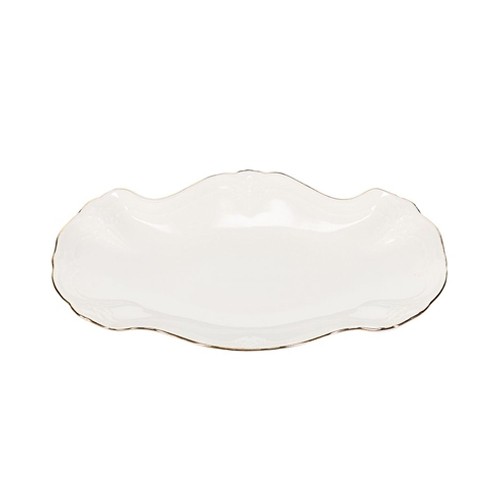 Serveerschaal afm. 26x16cm. met gouden rand Retro BonBistro