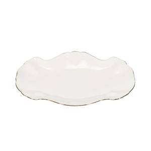 Serveerschaal afm. 26x16cm. met gouden rand Retro BonBistro