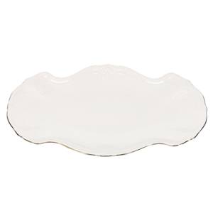 Serveerschaal afm. 39x25cm. met gouden rand Retro BonBistro