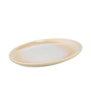 Dimensions du plat de service : 25,5 x 17 cm. Base en sable EcoMade