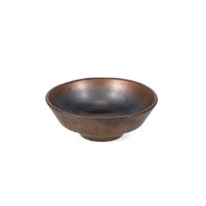 Durchmesser 18 cm, Höhe 6,5 cm. Goldfarbener Kegel, EcoMade .