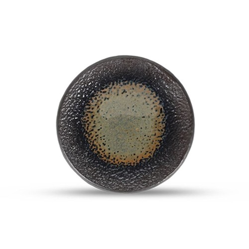 Bord plat diam. 15cm. textured moss Cone EcoMade