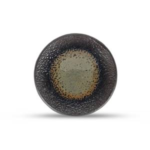 Bord plat diam. 15cm. textured moss Cone EcoMade