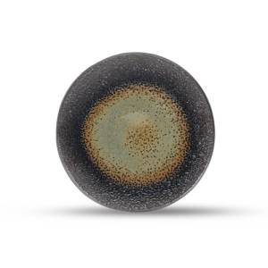 Assiette plate de 20,5 cm de diamètre, en mousse texturée, cône EcoMade