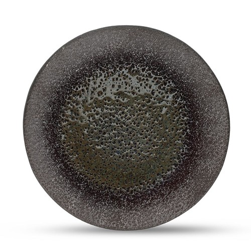 Bord plat diam. 28,5cm. textured moss Cone EcoMade