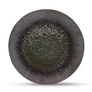 Bord plat diam. 28,5cm. textured moss Cone EcoMade