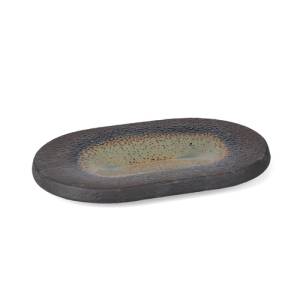 Serving bowl size. 25x16.5cm. textured moss Cone EcoMade